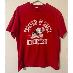Soffe‎ University of Georgia Bulldogs Mickey Mouse T-Shirt Large